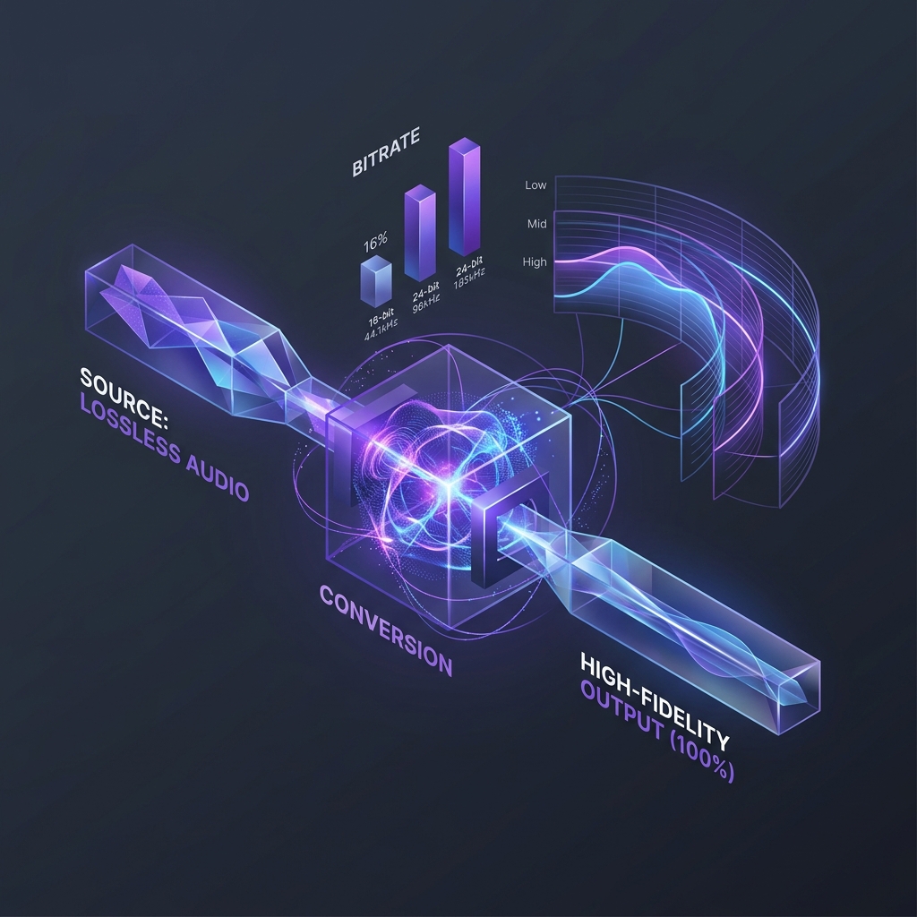 Bit-perfect lossless audio preservation diagram